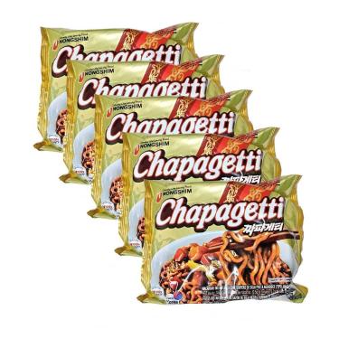 Imagem de Macarrão Chapagetti 120g New Pack Nong Shim Kit com 5 - NONGSHIM, 120g