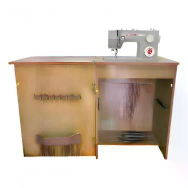 Imagem de Gabinete para Máquina de Costura Singer Facilita Pro 4432 4423 4411 em MDF 54cm Café Megamak