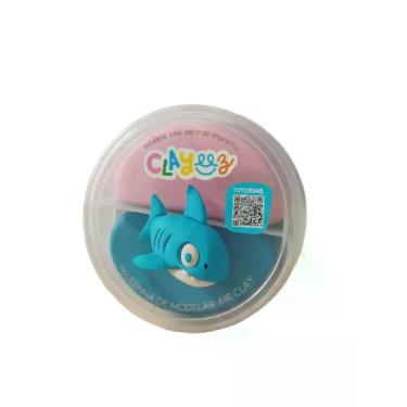 Imagem de Massinha de Modelar Infantil Clayeez Duo Animais Marinhos 12g 4051 Educativa e Atóxica Gelelé