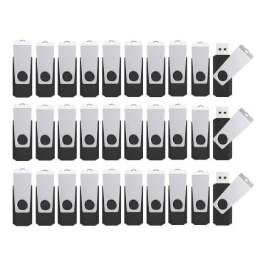 Imagem de Unidades flash Woolken de 4 GB USB 2.0, pacote com 100 cordões - Woool