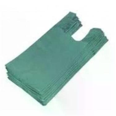 Imagem de Sacola Plástica Reciclada 90X100 com Alça Camiseta e Espessura 0,13 Verde Higipack