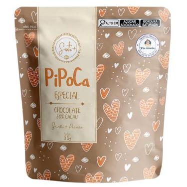 Imagem de Pipoca Chocolate 50% Cacau Sinta+ Pacote 50g - Chocolate Nobre com Pipoca Crocante, Sem Glúten e Corantes Artificiais