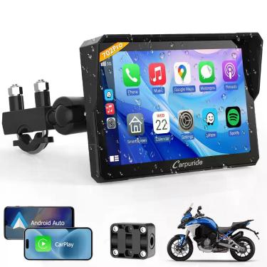Imagem de Tela de navegação GPS Carpuride W702PRO para motocicleta 7"