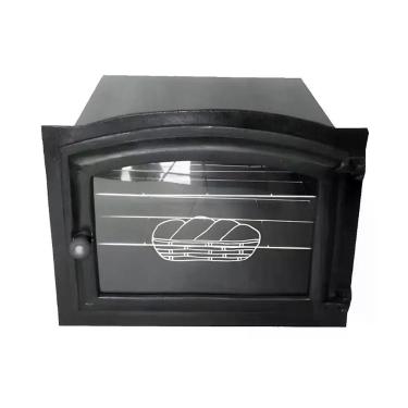 Imagem de Forno a Lenha 162RIG para Fogao Ferro Porta Vidro Aquecimento Uniforme 48x35x30cm Rig Fundidos