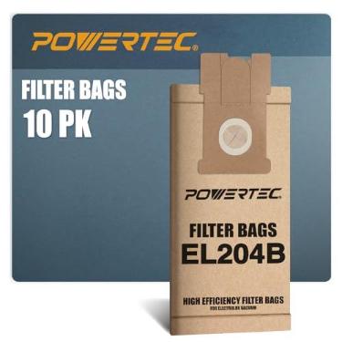 Imagem de POWERTEC Sacos de filtro 75056 para Electrolux EL204B serve para aspirador de pó Aptitude EL5010, pacote com 10