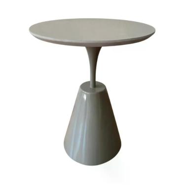 Imagem de Mesa Lateral Cone Masp Redonda 30 Cm Tampo Cinza Base Cinza Cor Cinza