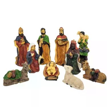 Imagem de Presépio Natal Resina Prime 10 Peças 12cm - Wincy - Wincy Natal