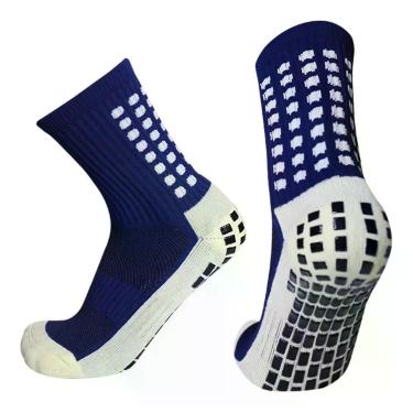 Imagem de Meia Antiderrapante Futebol Esportiva Lazer Envio 24h - Fox, Azul escu