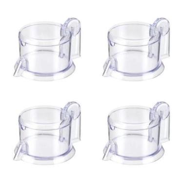 Imagem de Kit 4 Açucareiro Cristal Transparente Premium Elegância - HomeBras