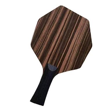 Imagem de Fancyes Raquete de Tênis de Mesa 5-ply Table Tennis Bastão de Madeira Leve Feito à Mão Durável para de Jogo Casual Competição Profissionais Iniciantes, aperto de mão