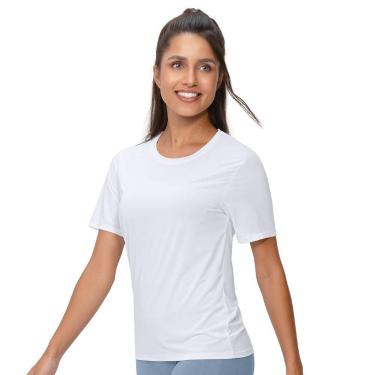 Imagem de Blusa Fitness Feminina Manga Curta Proteção UV Branco - Zee Rucci, G