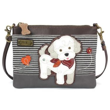 Imagem de CHALA Mini tiracolo/bolsa com alça conversível elegante, compacta e versátil, Poodle a - Listra preta, tamanho nico