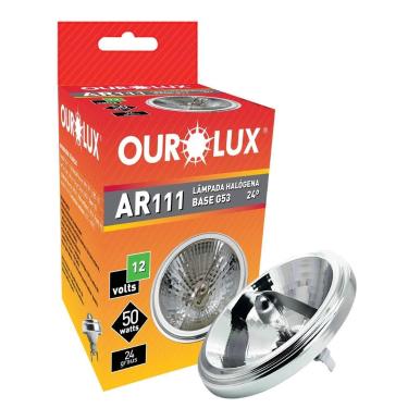 Imagem de Lâmpada Ourolux Ar111 12v 50w 24º G53 Branco-quente, 12V