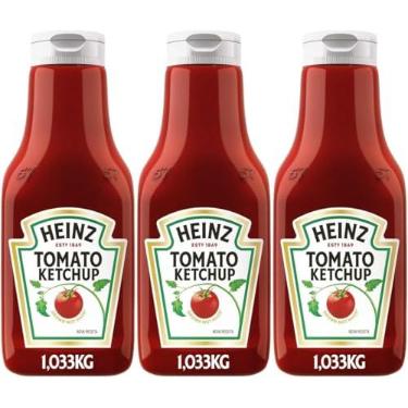 Imagem de 3 Ketchup Heinz Tradicional 1,033KG GRANDE GIGANTE